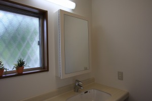 ミラー収納ユニットも造作