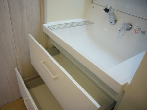 大容量の引き出し式収納